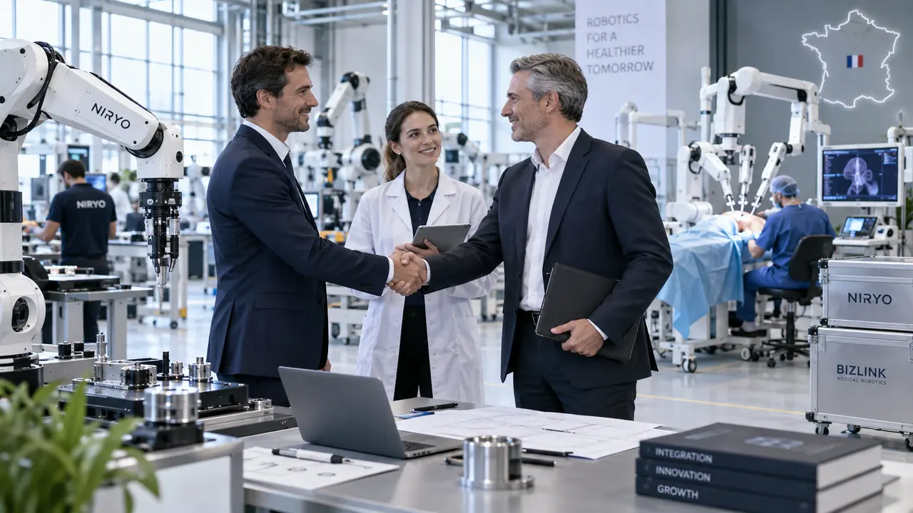 Bras robotique de précision utilisé dans un environnement de recherche médicale