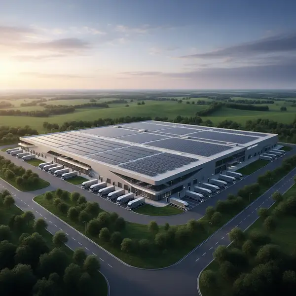 Usine moderne avec des robots et des ouvriers, symbolisant les aides régionales à l'investissement industriel en 2026 pour la modernisation des entreprises françaises.