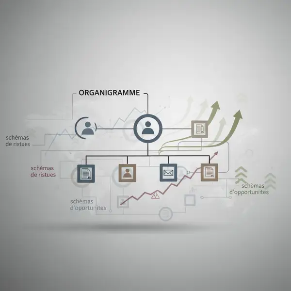 Illustration conceptuelle d'un audit social pré-acquisition, montrant l'évaluation des risques RH, de la culture d'entreprise et de la dette sociale avant une fusion-acquisition.