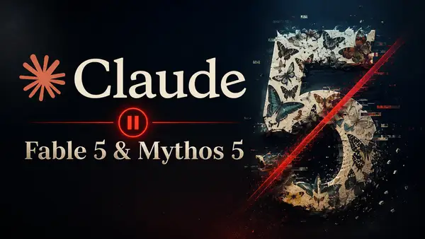 Claude Fable 5 indiqué comme suspendu sur une interface de contrôle Anthropic, avec des signaux de cybersécurité et le Capitole américain en arrière-plan.