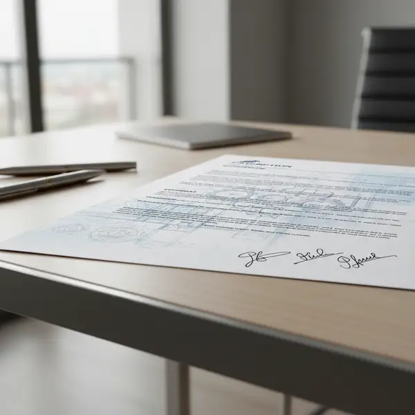 Illustration d'une main tenant un document de brevet, avec des symboles d'euros et d'horloge, représentant les coûts et délais pour déposer un brevet en France et en Europe pour les PME.