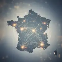 Carte de France stylisée avec des zones colorées représentant l'exonération fiscale territoire et les dispositifs France Ruralités 2027 pour les PME.