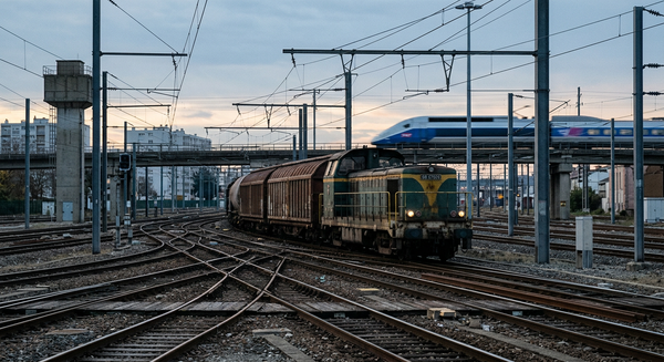 Graphique comparatif sur le retard de la France financement ferroviaire face à l'Allemagne.