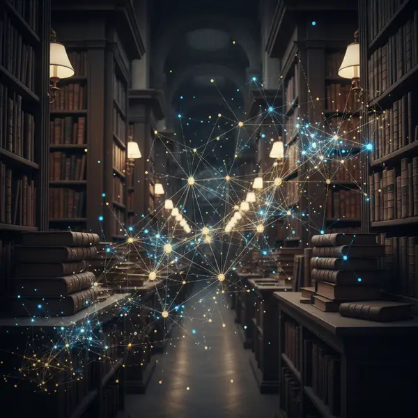 Illustration conceptuelle de l'intelligence artificielle et du GEO Generative Engine, montrant des données et des algorithmes redéfinissant la visibilité en ligne.