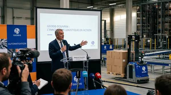 Le sujet illustré par la chaîne logistique automatisée de Geodis à Douvrin