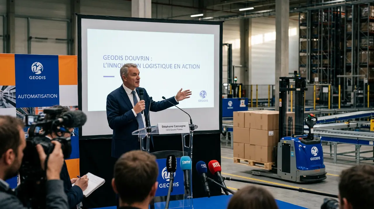 Le sujet illustré par la chaîne logistique automatisée de Geodis à Douvrin
