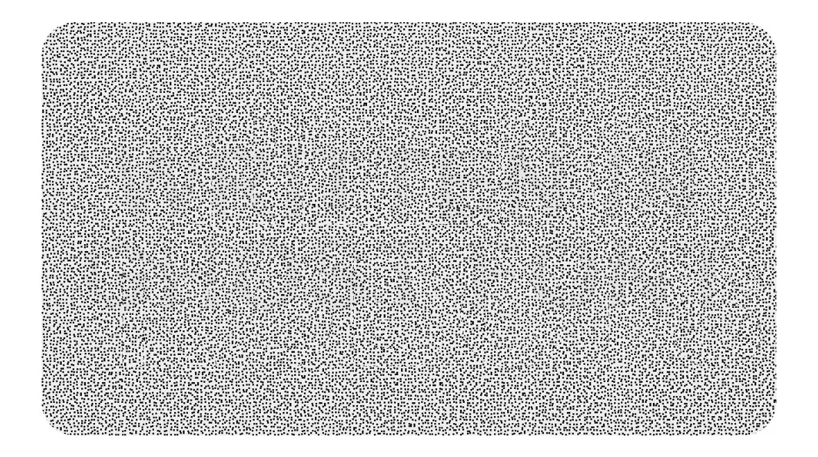 écran sombre composé de milliers de particules blanches en mouvement, formant subtilement le mot « GHOST » dans un bruit visuel conçu pour être perçu par l’œil humain mais difficilement interprétable par une intelligence artificielle.