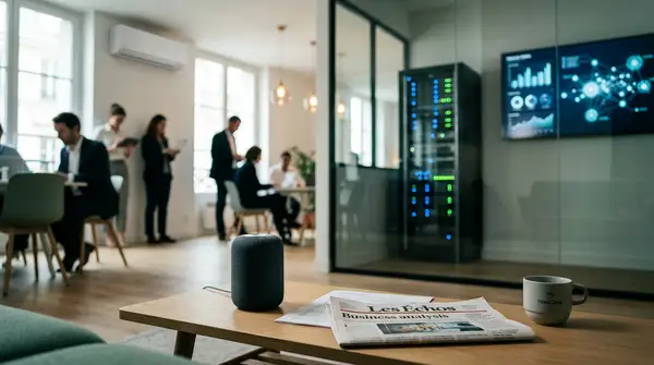 Interface de l'application Google Home 4.20 affichant une alerte de maintenance prédictive pour climatiseur.