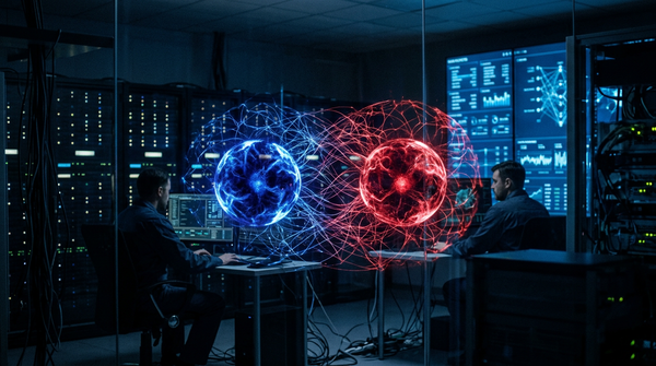 Illustration du duel technologique : l'IA Chinoises menace l'hégémonie de la Silicon Valley en 2026.
