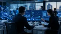 Direction financière utilisant l’intelligence artificielle pour analyser des tableaux de bord, automatiser le traitement des factures, suivre la trésorerie et améliorer le pilotage financier d’une entreprise en 2026.