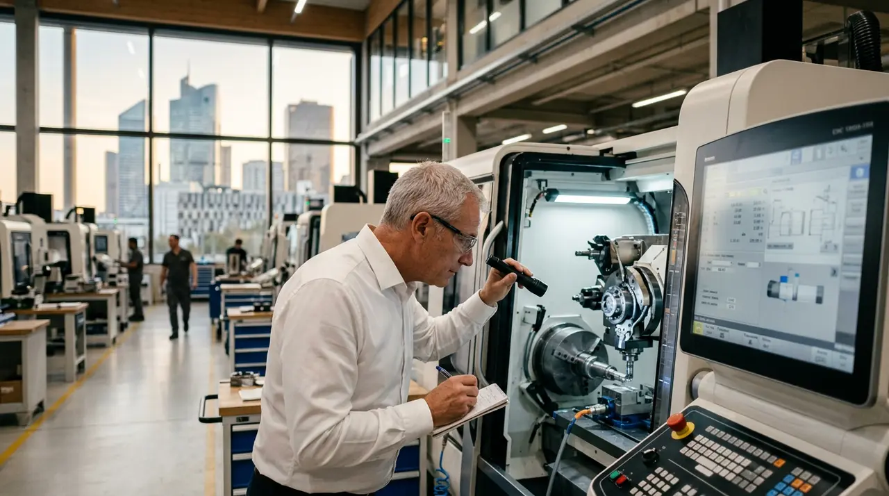 Illustration d'un chef d'entreprise PME face à des documents administratifs complexes, symbolisant l'impact de la nouvelle ICPE PME réglementation sur les petites et moyennes entreprises.