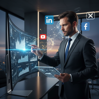 Illustration d'un réseau de professionnels connectés, symbolisant le marketing d'influence B2B pour les PME et la génération de leads qualifiés.