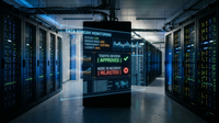 Interface de gestion publicitaire montrant le processus de modération IA Meta pour une entreprise.