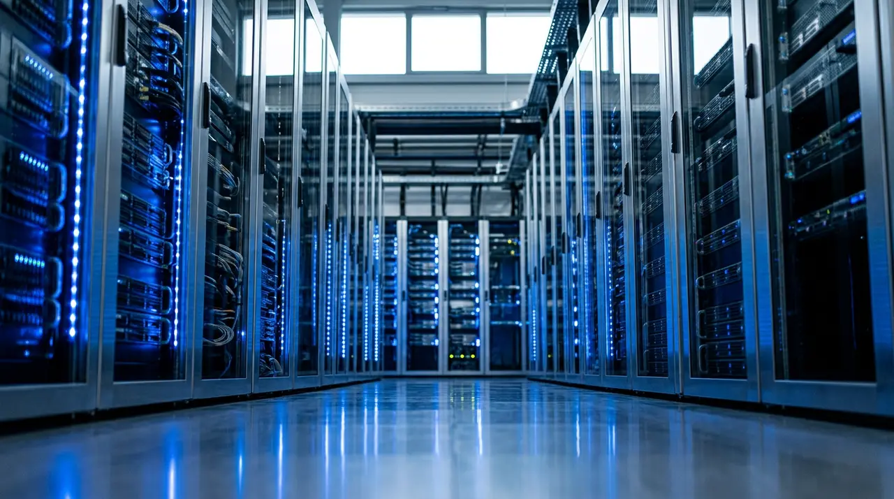 Serveurs haute performance dans un datacenter sécurisé pour l'offre OVHcloud LLM.