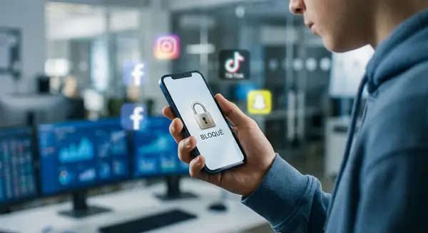 Illustration d'un smartphone affichant un permis numérique pour mineurs devant un logo de l'Union européenne.