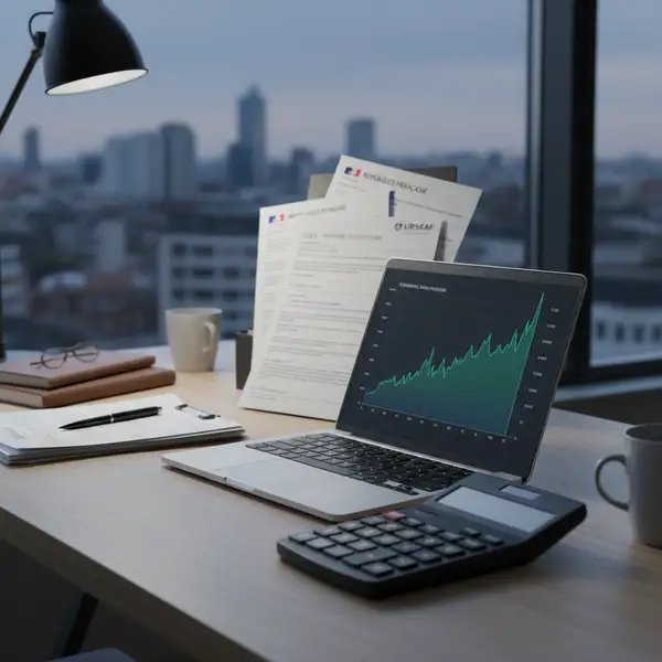 Graphique illustrant l'évolution des plafonds micro-entreprise 2026 avec des flèches montantes et des chiffres clés, symbolisant la croissance et l'anticipation.
