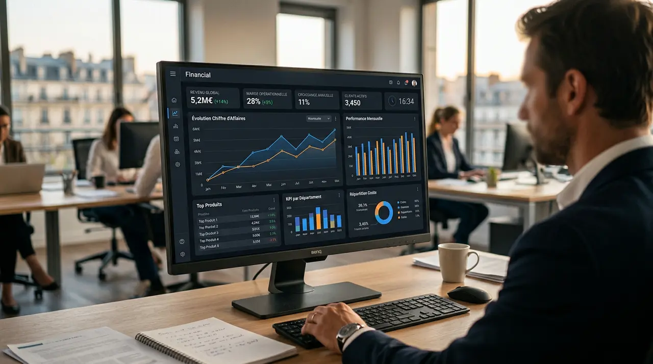Interface de gestion Qonto comptabilité et Acasi pour les dirigeants de PME.