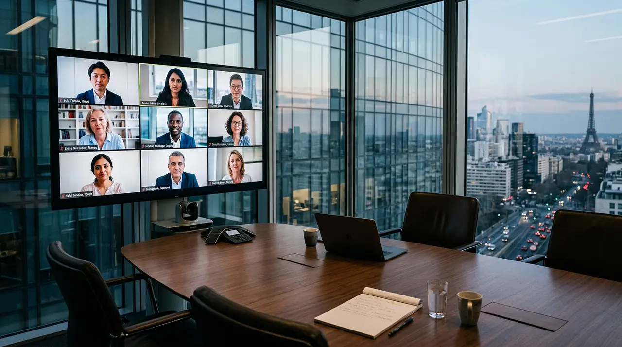 Illustration d'un globe terrestre avec des icônes de professionnels connectés, symbolisant le recrutement : la délocalisation des talents à l'échelle mondiale.