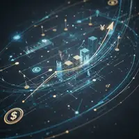 Illustration conceptuelle montrant des flèches de croissance financière verte pointant vers le haut, symbolisant le financement par royalties et RBF pour les PME, sans dilution du capital.