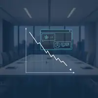 Illustration d'une intelligence artificielle conversationnelle (SearchGPT) synthétisant des informations, avec des graphiques de trafic web en baisse, symbolisant l'impact du SearchGPT SEO pour la survie des entreprises.