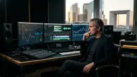 Illustration d'un écran de télévision diffusant du contenu en streaming en France, avec des icônes représentant la propriété intellectuelle et l'économie numérique.
