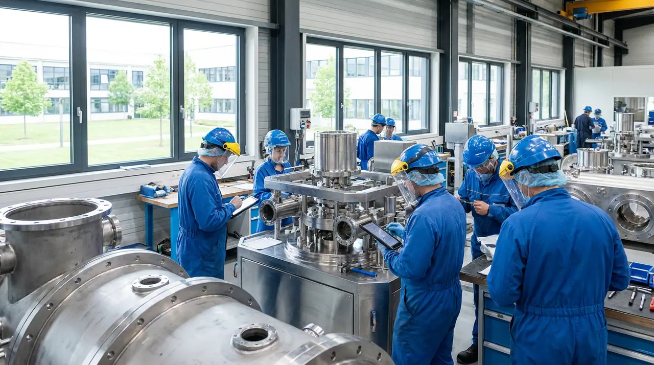 Atelier industriel de Techmeta spécialisé dans le soudage par faisceau d’électrons