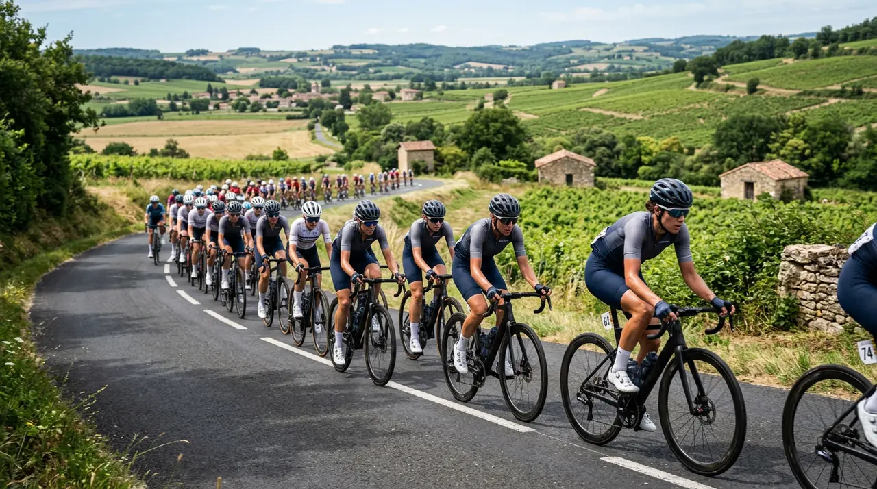 Peloton cycliste féminin sponsorisé par le collectif Ma Petite Entreprise où des entreprises créent leur équipe.