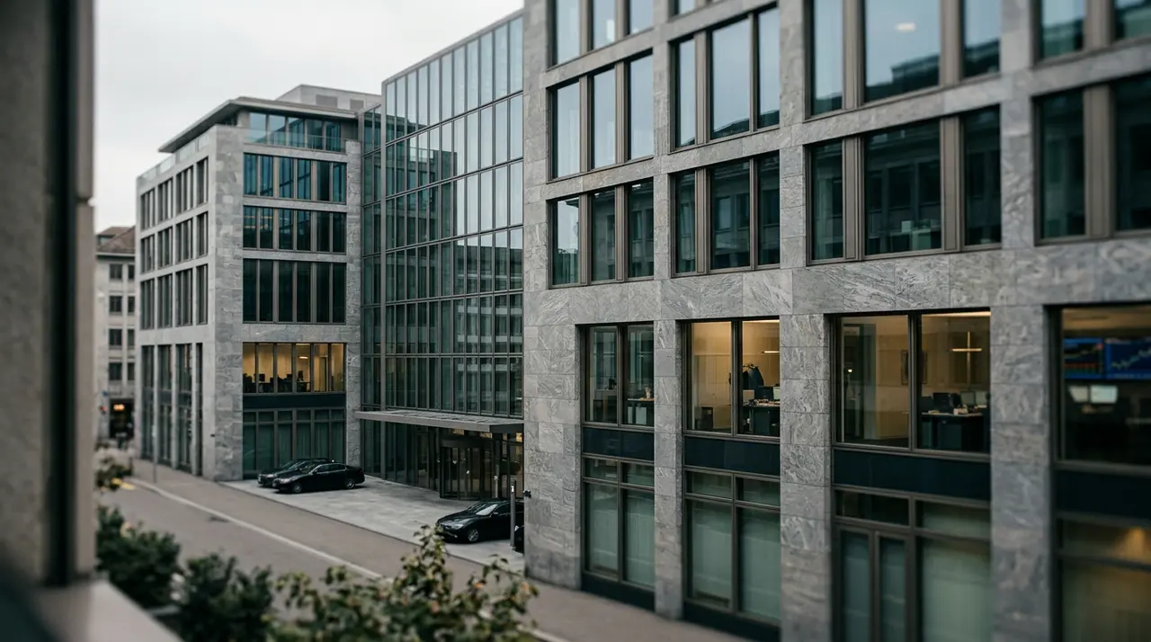 Illustration de la gouvernance d'entreprise d'UBS sous pression politique, avec des mains symbolisant le gouvernement et le conseil d'administration, et le logo UBS en arrière-plan.